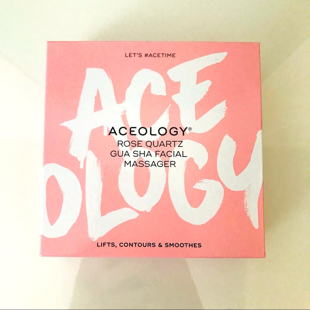 ACEOLOGY Rose Quartz Gua Sha Facial Massager